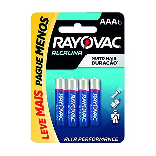 Pilha Ray Aaa6 Alc