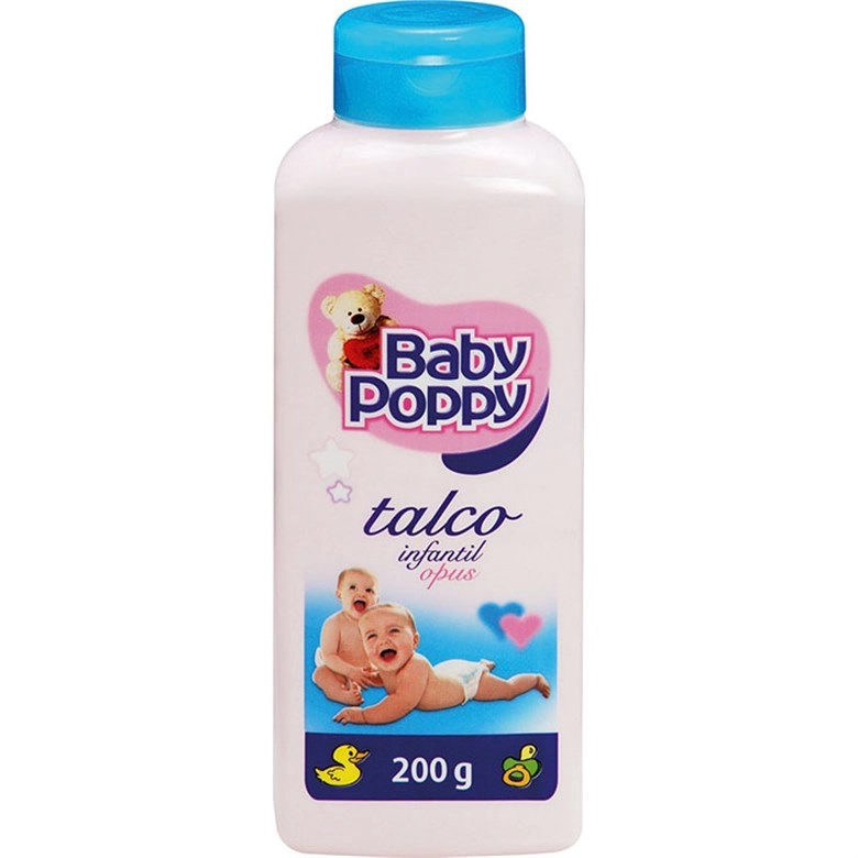 Talco Infantil Baby Poppy Frasco 200g