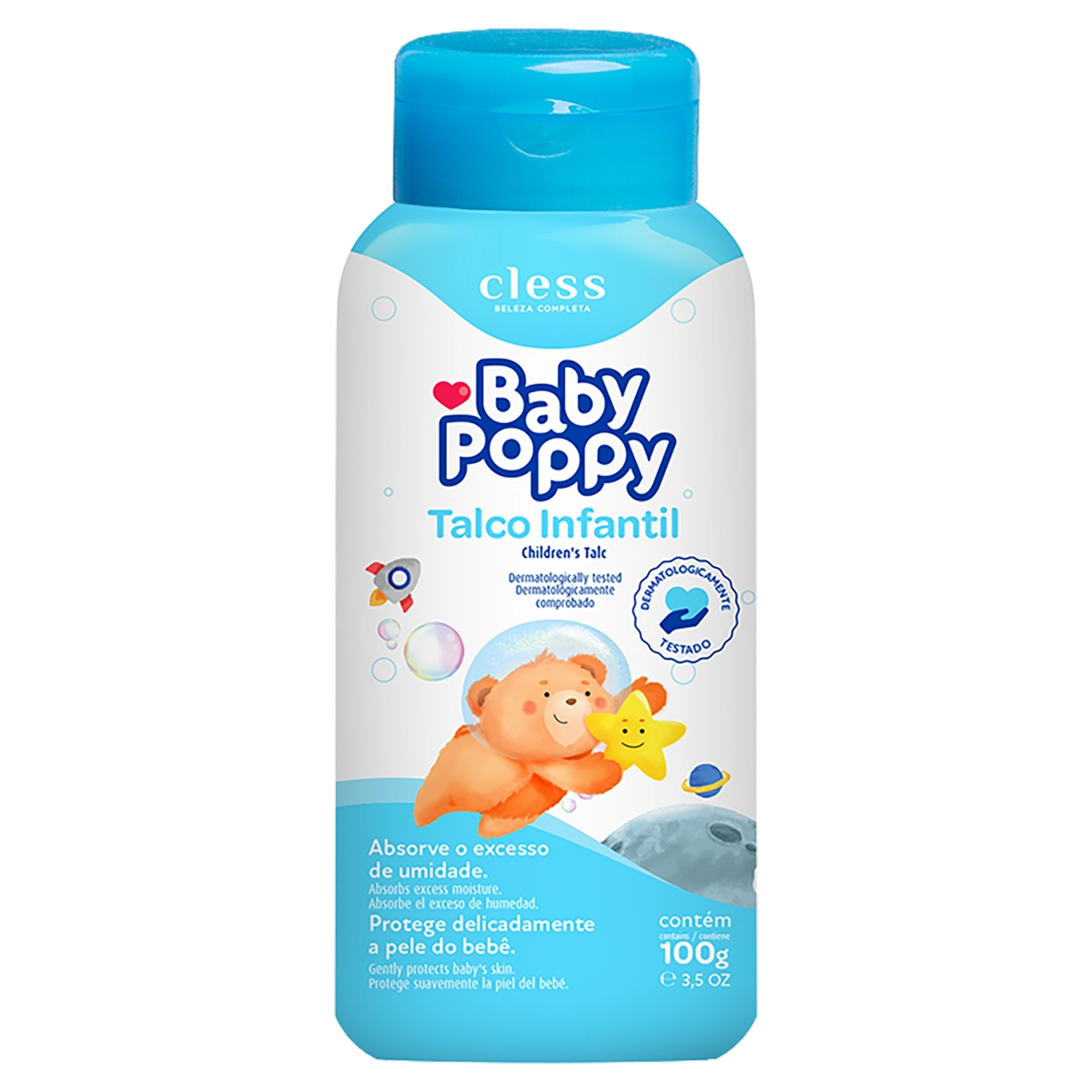 Talco Infantil Baby Poppy Frasco 100g