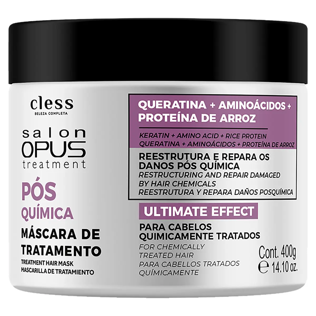 Máscara De Tratamento Salon Opus Pós Química Pote 400g