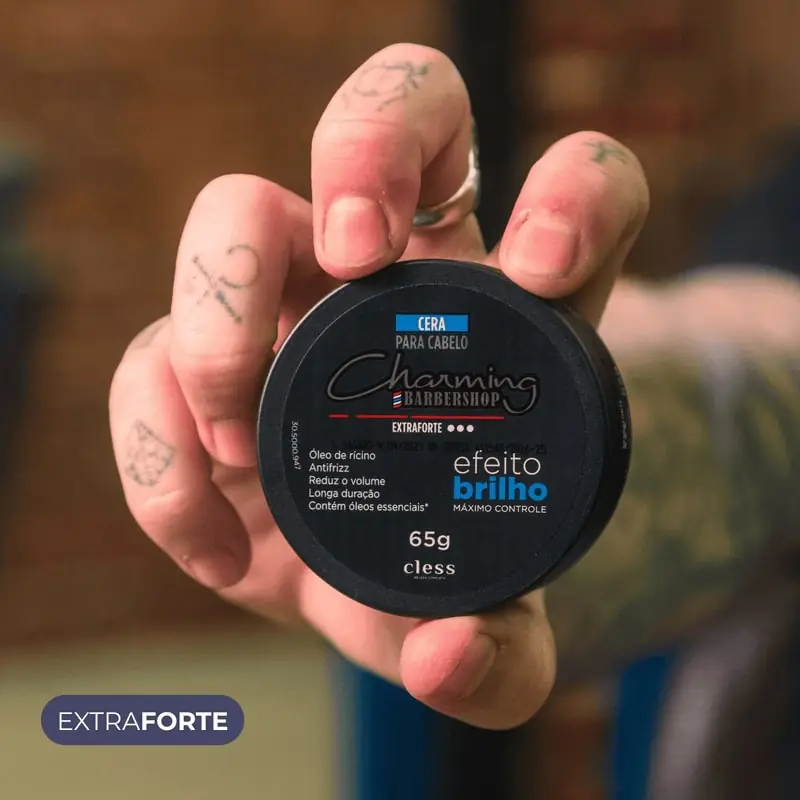 Cera Para Cabelo Barbershop 65g Efeito Brilho Extra Forte Cless