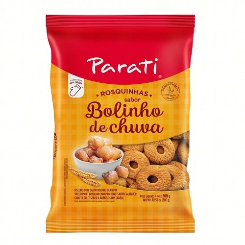 Biscoito Rosquinha Bolinho De Chuva Parati Pacote 300g