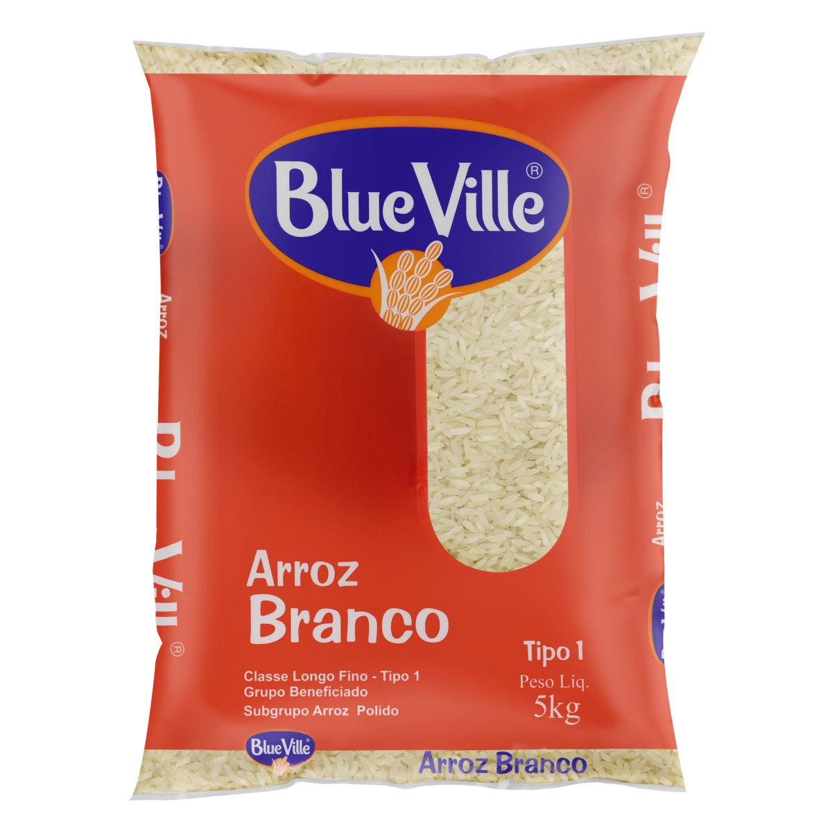 Arroz Branco Tipo 1 Blue Ville Pacote 5kg