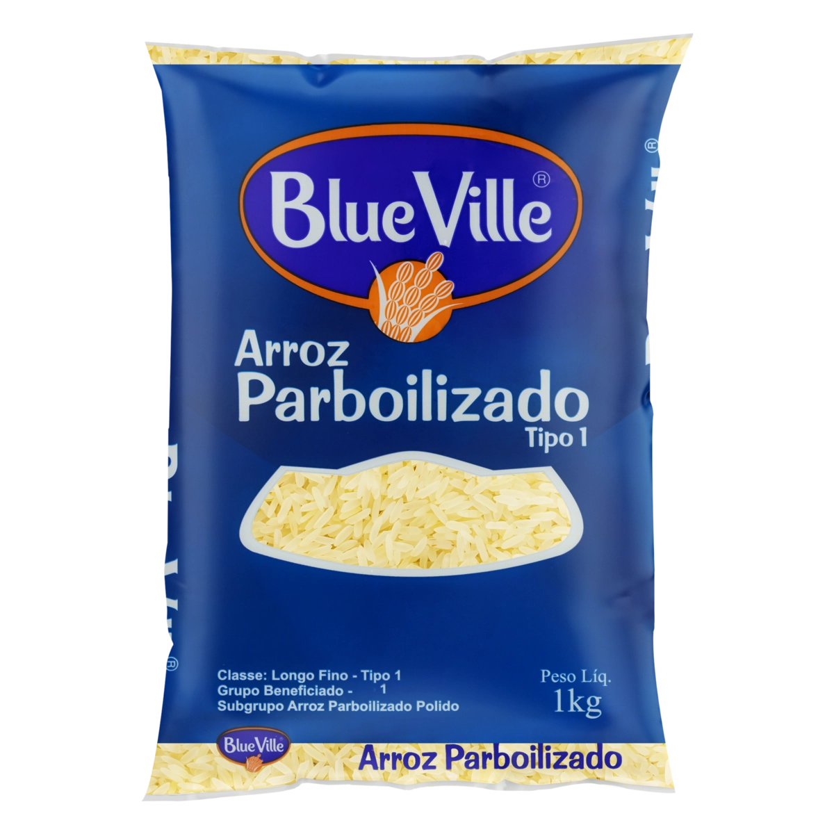 Arroz Parboilizado Tipo 1 Blue Ville Pacote 1kg