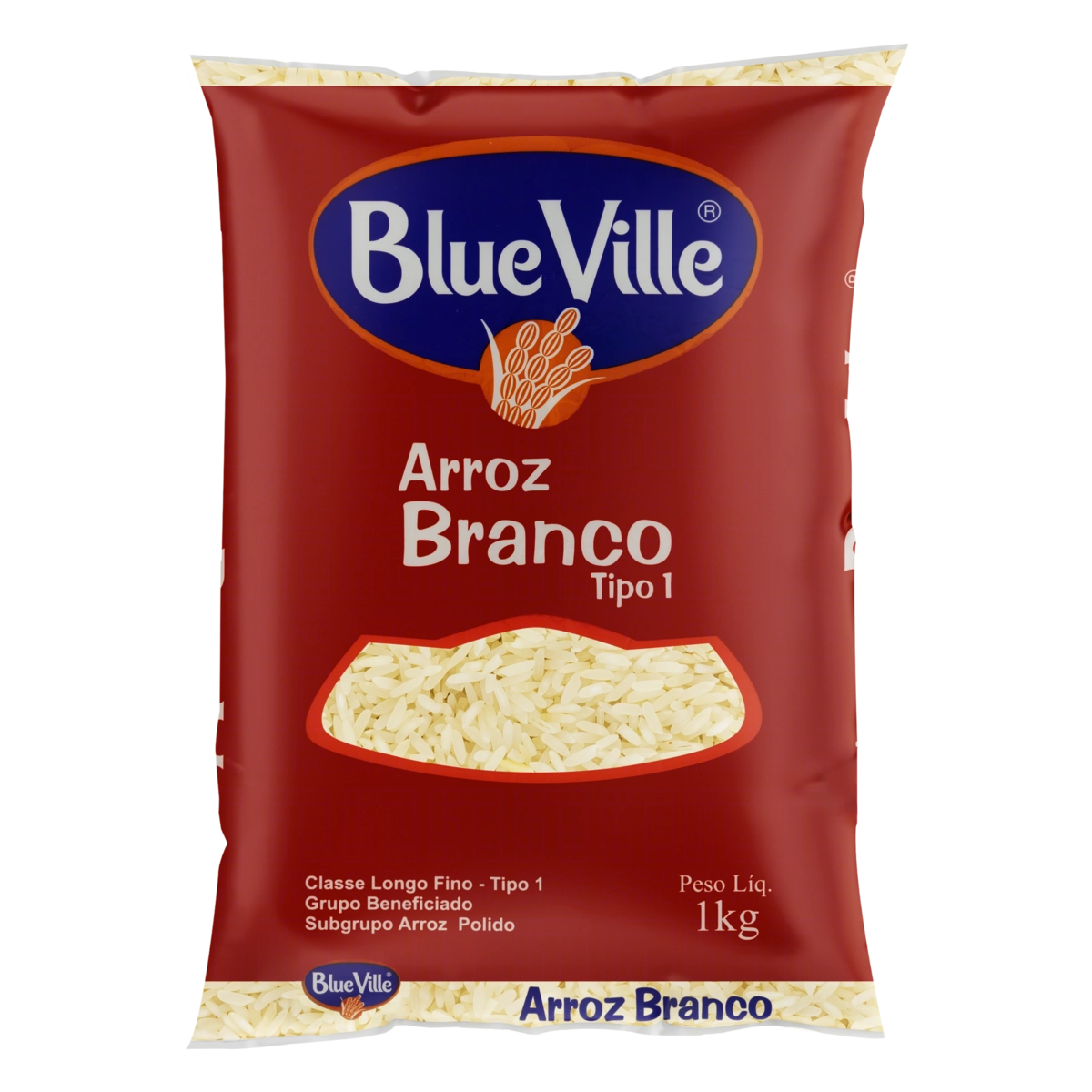 Arroz Branco Tipo 1 Blue Ville Pacote 1kg