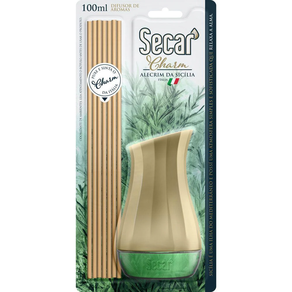Difusor De Aromas Secar 100ml Charm Alecrim
