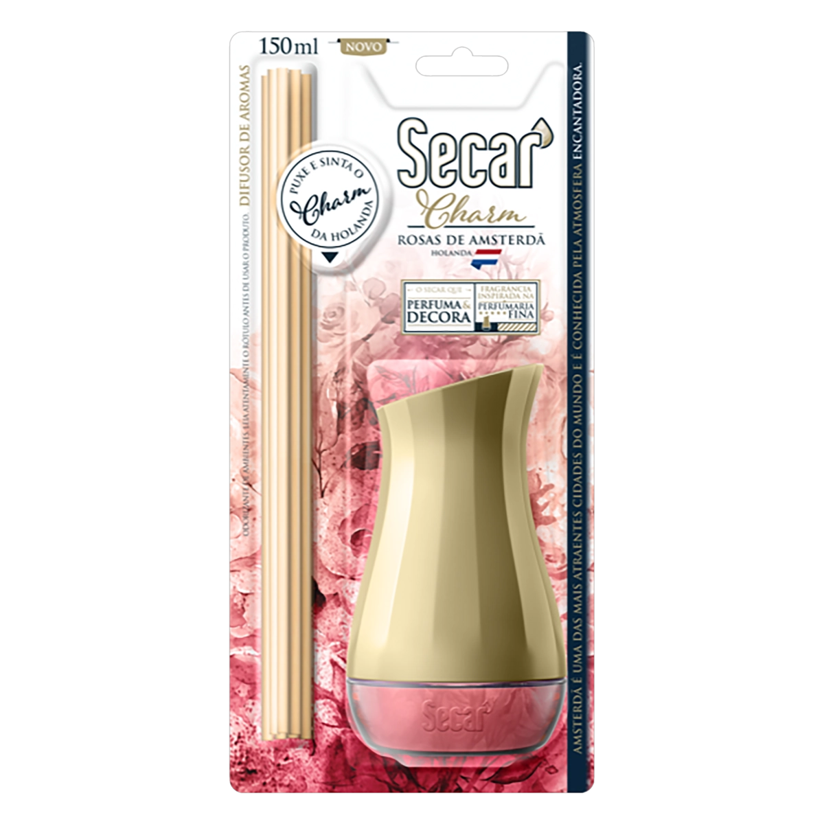 Difusor De Aromas Rosas De Amsterdã Secar Charm Blister 150ml