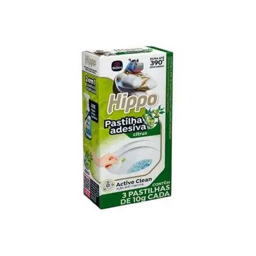 Hippo Pastilha Sanit Adesiva Citrus 10g