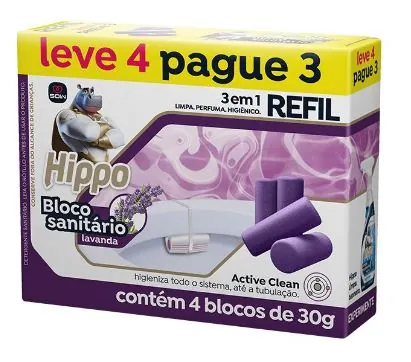 Bloco Sanit Hippo Lavanda Lv4 Pg3 30g