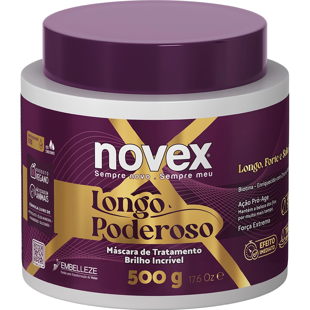 Mascara Novex 500g Longo Poderoso