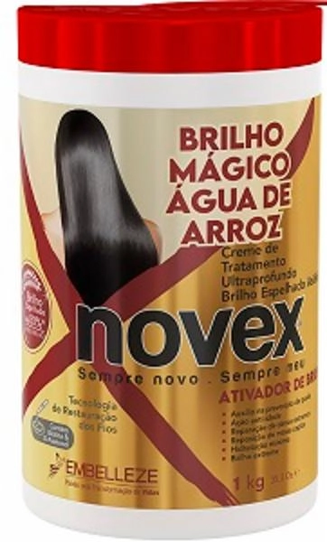 Cr Novex 1kg Brilho Magico Agua De Arroz