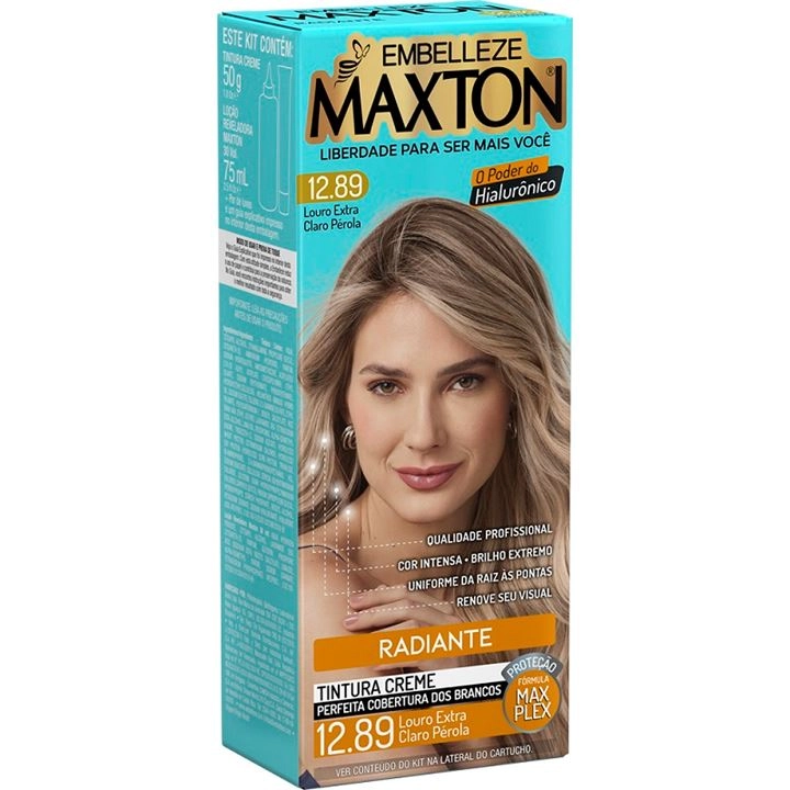 Tinta Maxton Kit 50g 12.89 Louro Claro Perola Embelleze