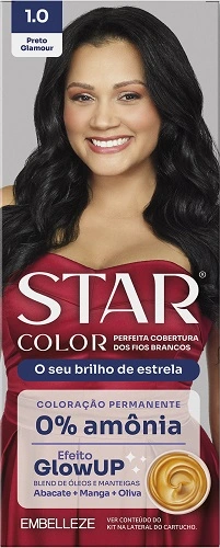 Tint Sem Amonia Star Color 1.0 Preto Glamour