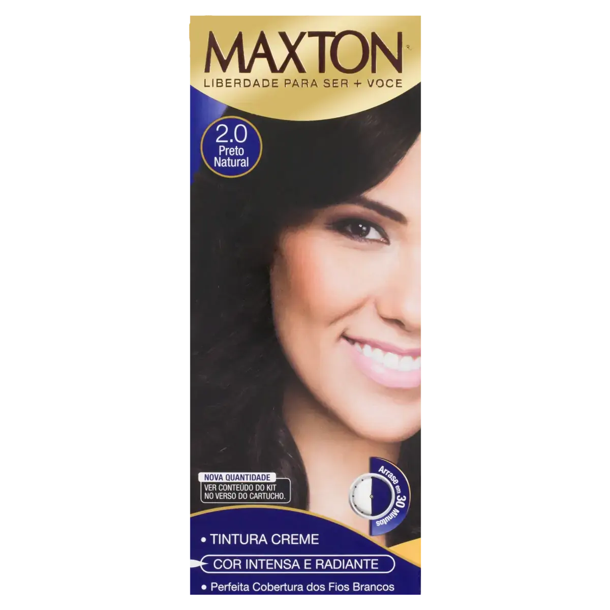 Kit Tintura Creme 2.0 Preto Natural Maxton
