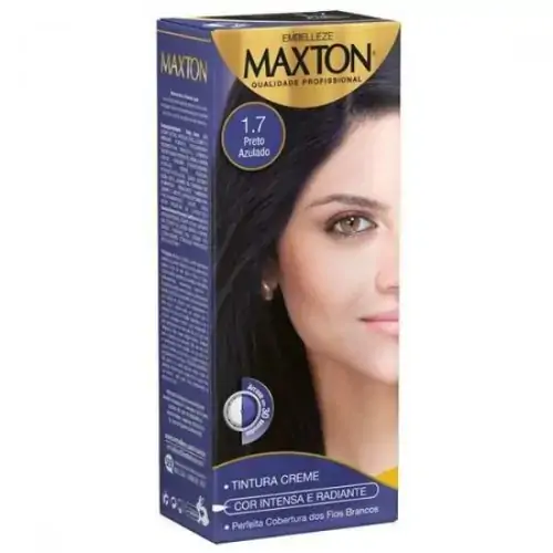 Kit Tintura Creme 1.7 Preto Azulado Maxton
