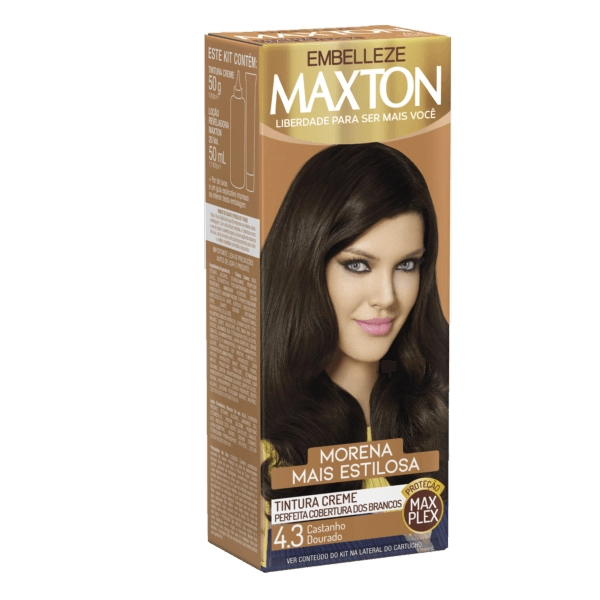 Tintura Permanente Maxton 4.3 Castanho Dourado Unit