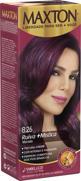 Kit Tintura Creme 8.26 Marsala Maxton