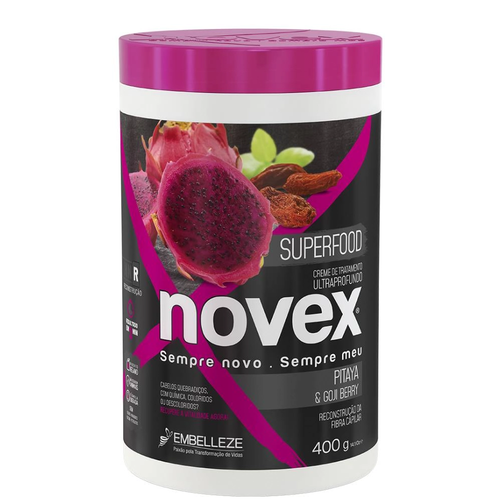 Creme De Tratamento Novex Superfood Pitaya Gojiberry 400g