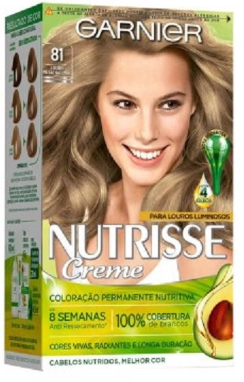 Kit Tintura Creme 81 Louro Paixão Nacional Garnier Nutrisse