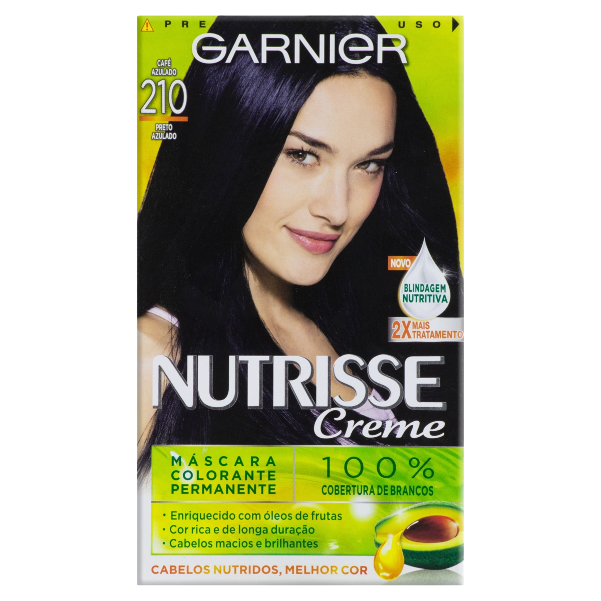 Kit Máscara Colorante Creme 210 Café Azulado Garnier Nutrisse