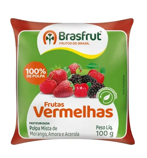Polpa Brasfrut 100g Frutas Vermelhas
