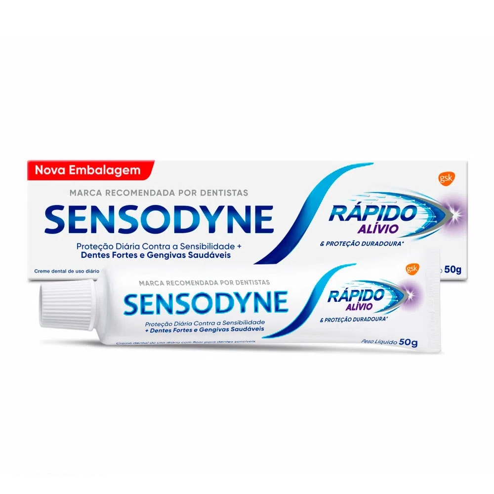 Creme Dental Original Sensodyne Rápido Alívio Proteção Duradoura Caixa 50g