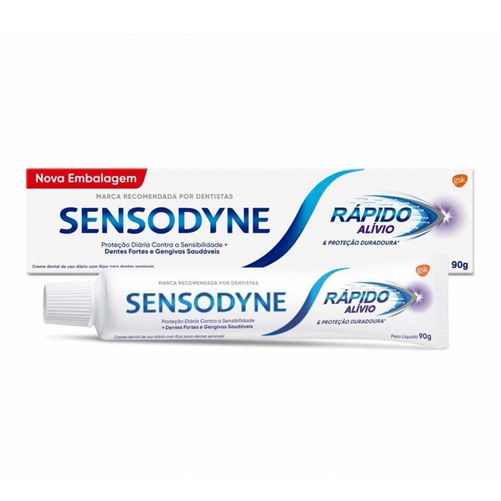Creme Dental Original Sensodyne Rápido Alívio Proteção Duradoura Caixa 90g