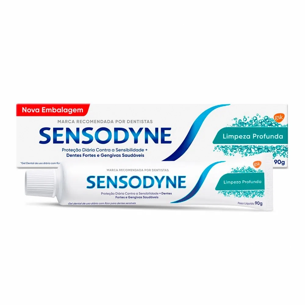 Gel Dental Sensodyne Limpeza Profunda Caixa 90g