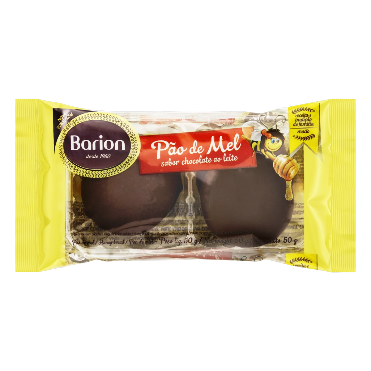 Pão De Mel Barion Pacote 50g