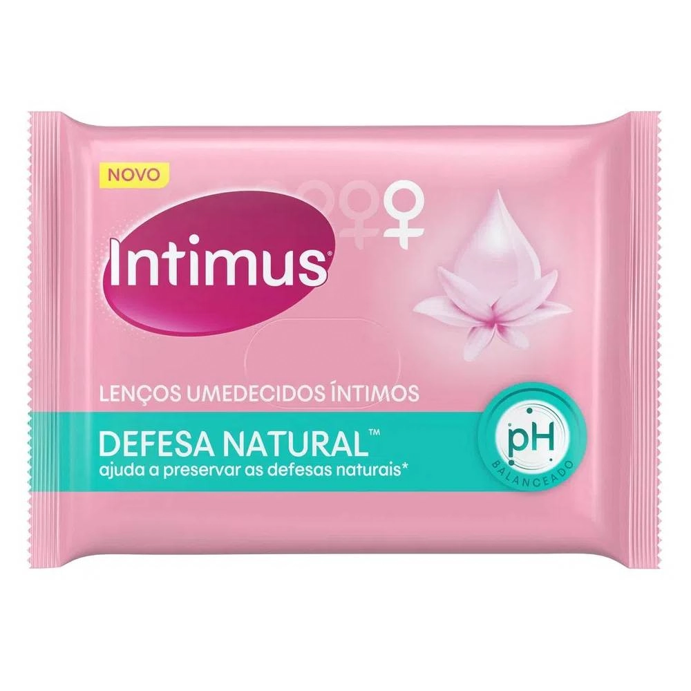 Lenço Umedecido íntimo Intimus Defesa Natural Pacote 16 Unidades