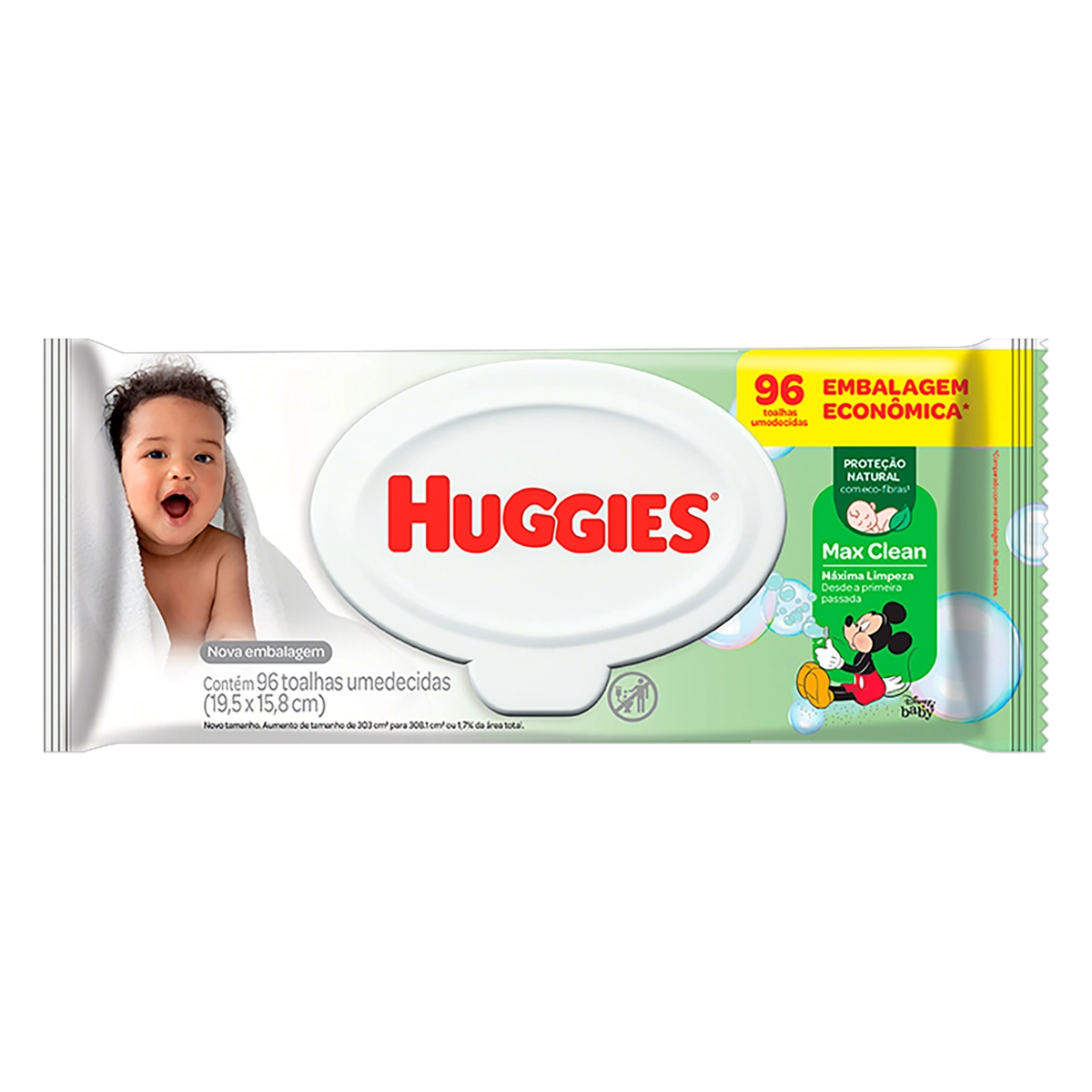 Toalha Umedecida Disney Baby Huggies Max Clean Pacote 96 Unidades Embalagem Econômica