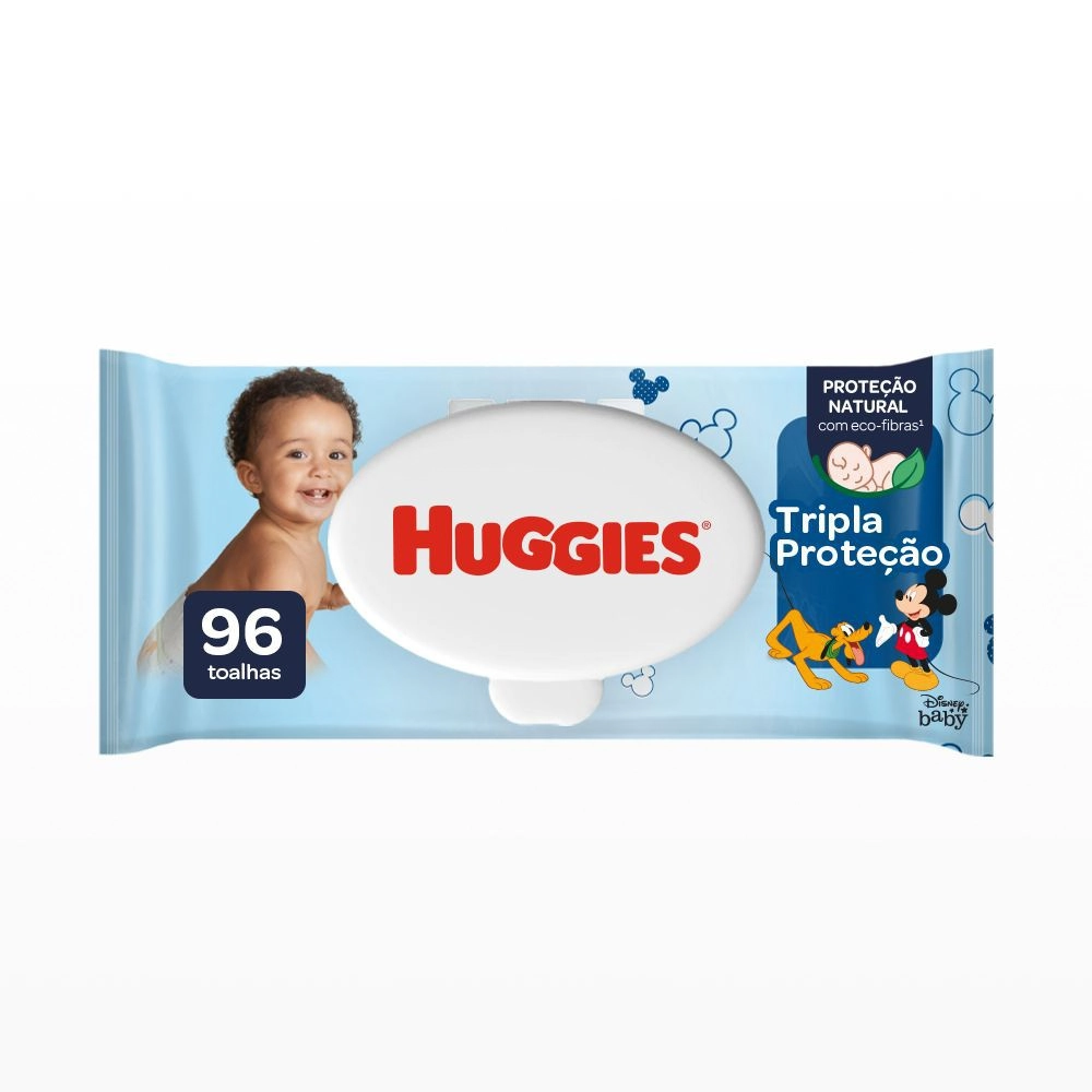 Lenço Umedecido Disney Baby Huggies Tripla Proteção Pacote 88 Unidades