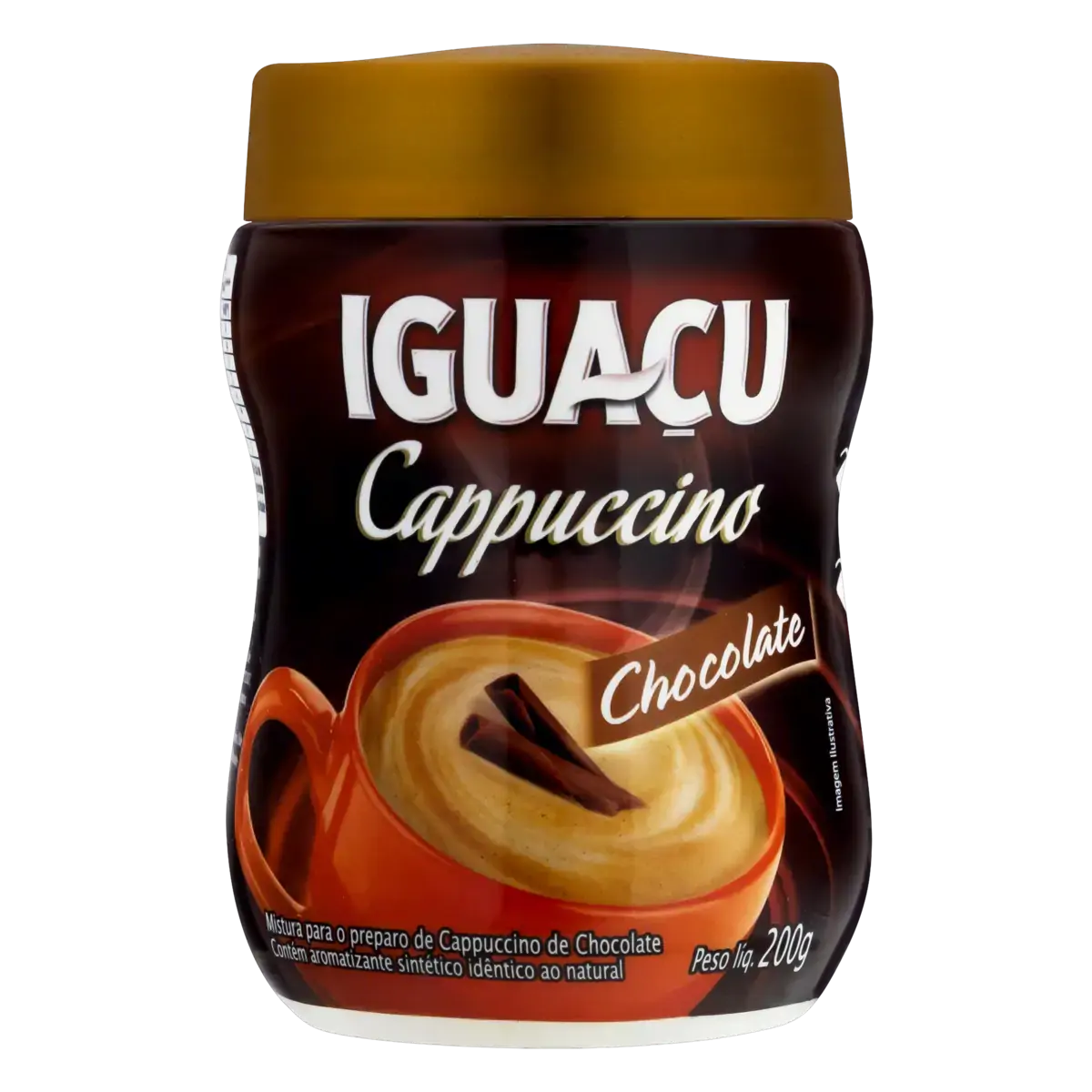 Cappuccino Solúvel Chocolate Iguaçu Pote 200g