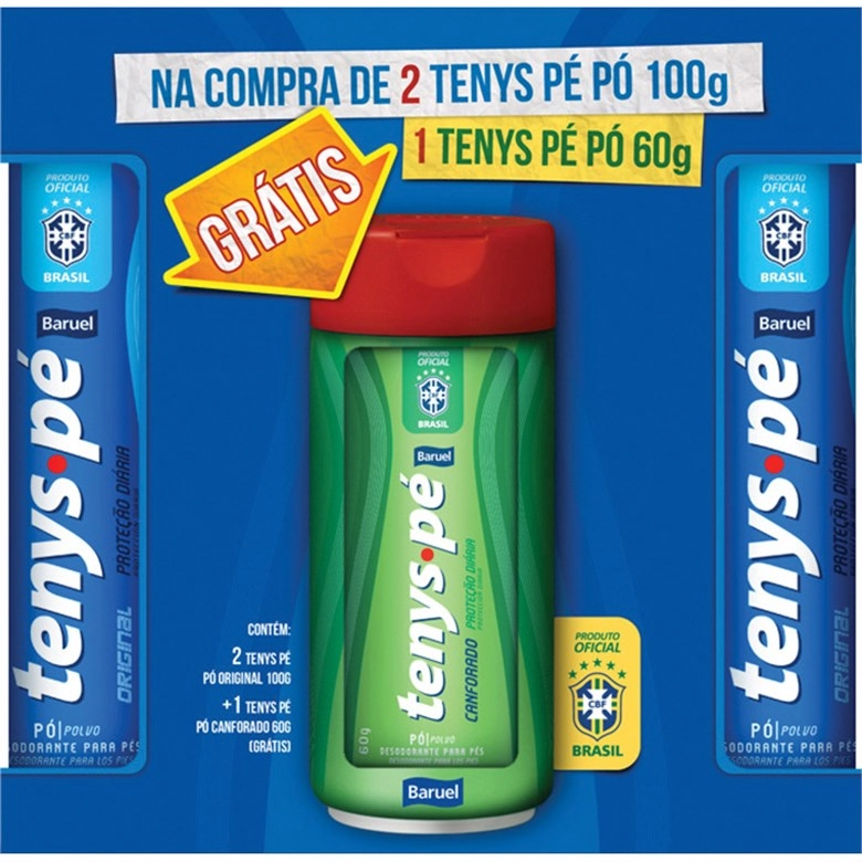 Talco Antisséptico Baruel 100g Original Gts Canforado 60g Unit