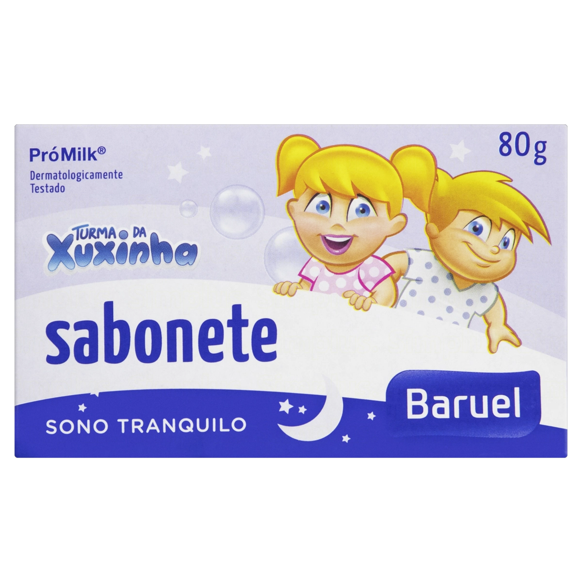 Sabonete Infantil Barra Turma Da Xuxinha Baruel Sono Tranquilo Caixa 80g