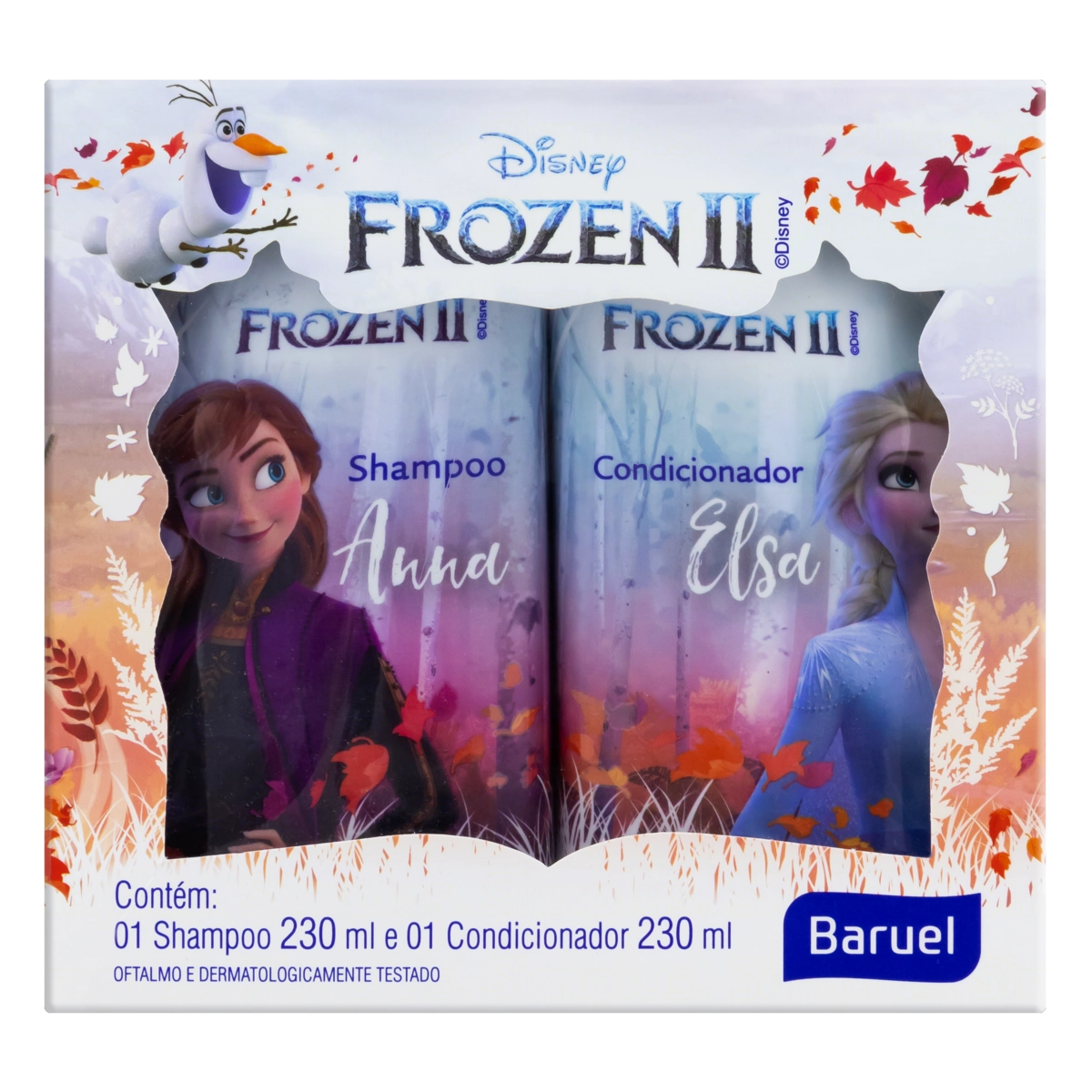 Kit Shampoo Condicionador Infantil Frozen Ii Baruel 230ml Cada
