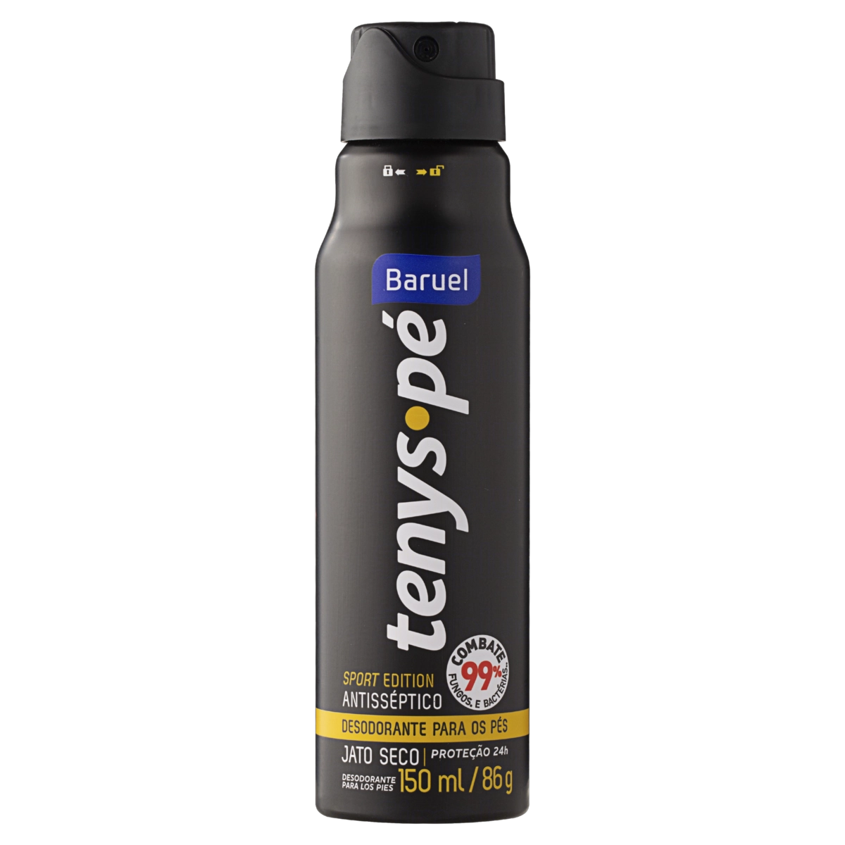 Desodorante Jato Seco Para Os Pés Baruel Tenys Pé Sport Edition Frasco 150ml Spray