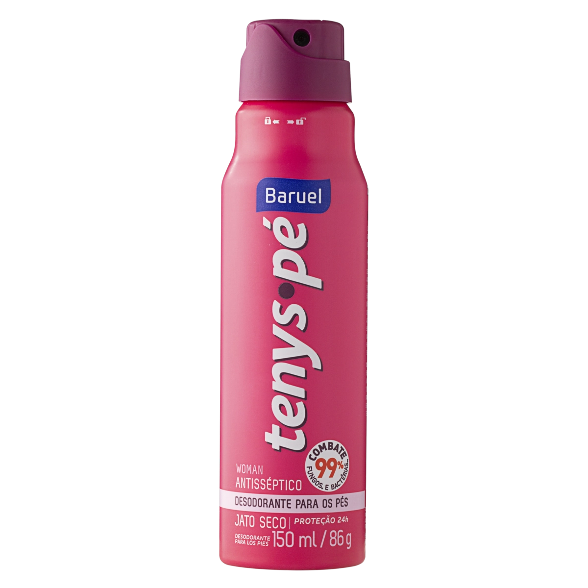 Pack Desodorante Jato Seco Para Os Pés Baruel Tenys Pé Woman 2 Unidades 150ml Cada Spray Grátis 50 D