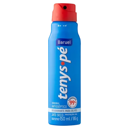 Pack Desodorante Jato Seco Para Os Pés Baruel Tenys Pé Original 2 Unidades 150ml Cada Spray