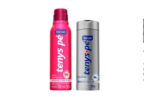 Kit Tenys Pé Em Pó E Spray Baruel