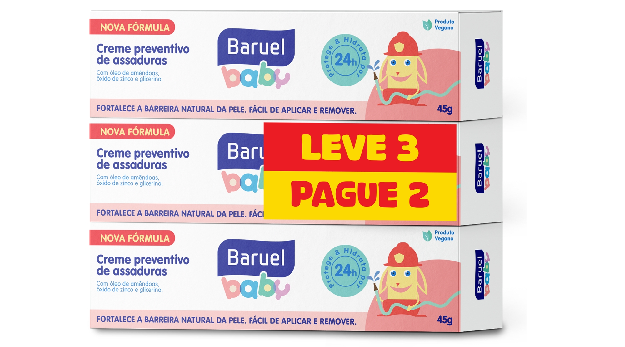 Creme Preventivo De Assaduras Baruel Baby Kit Leve 3 Pague 2 Baruel Baby 45g Cada