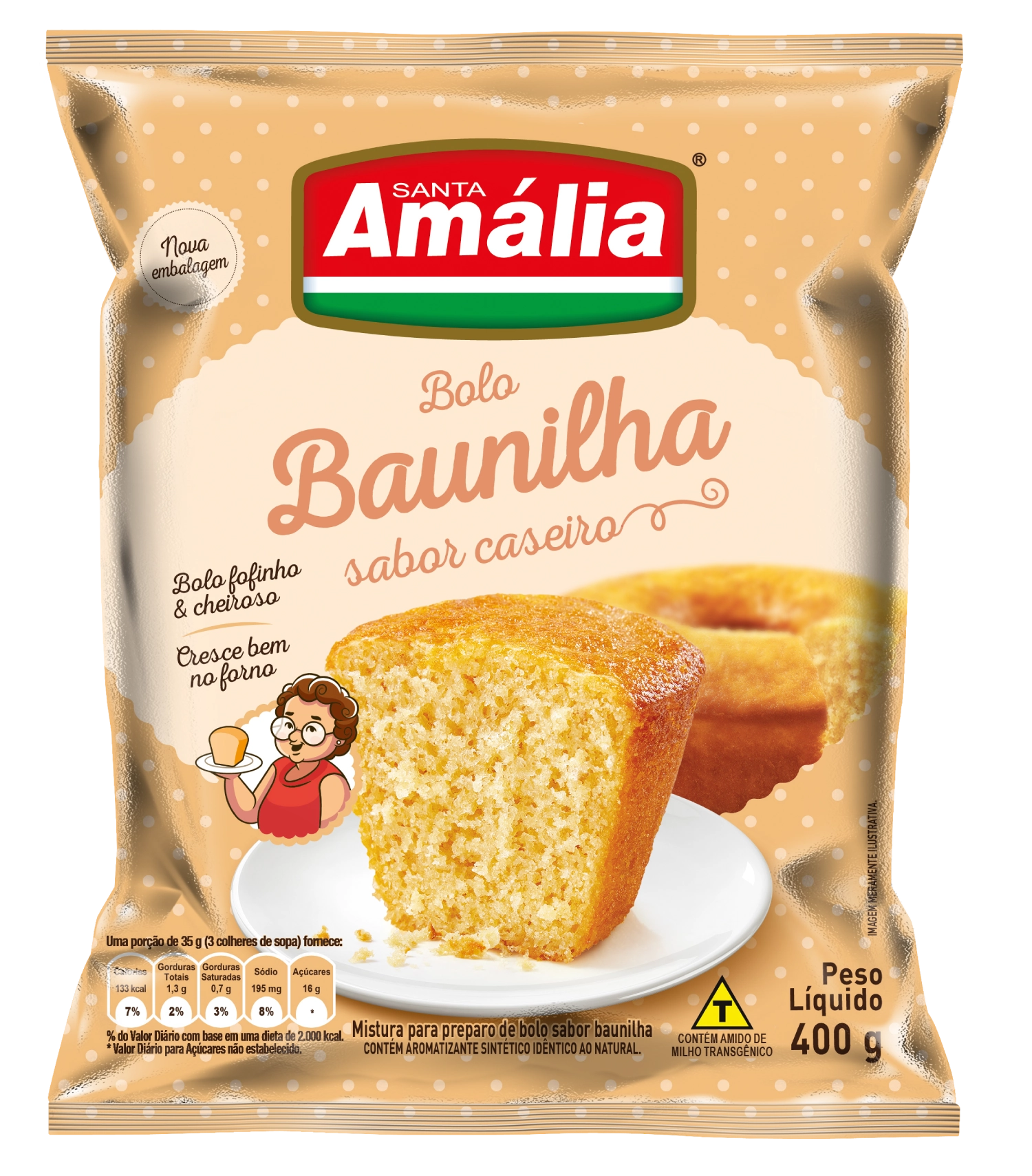 Mist P/bolo Sta Amalia Prem 400gr Baunilha