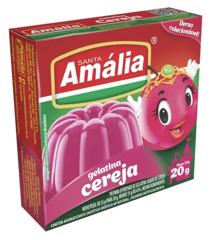 Gelatina Santa Amalia Cereja 20 G