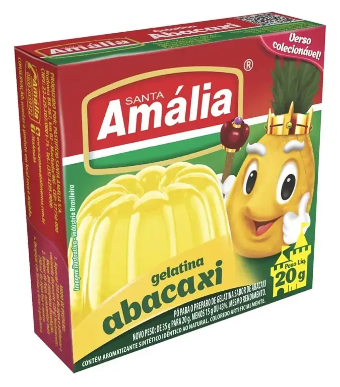 Gelatina Sta Amalia Abacaxi 20g