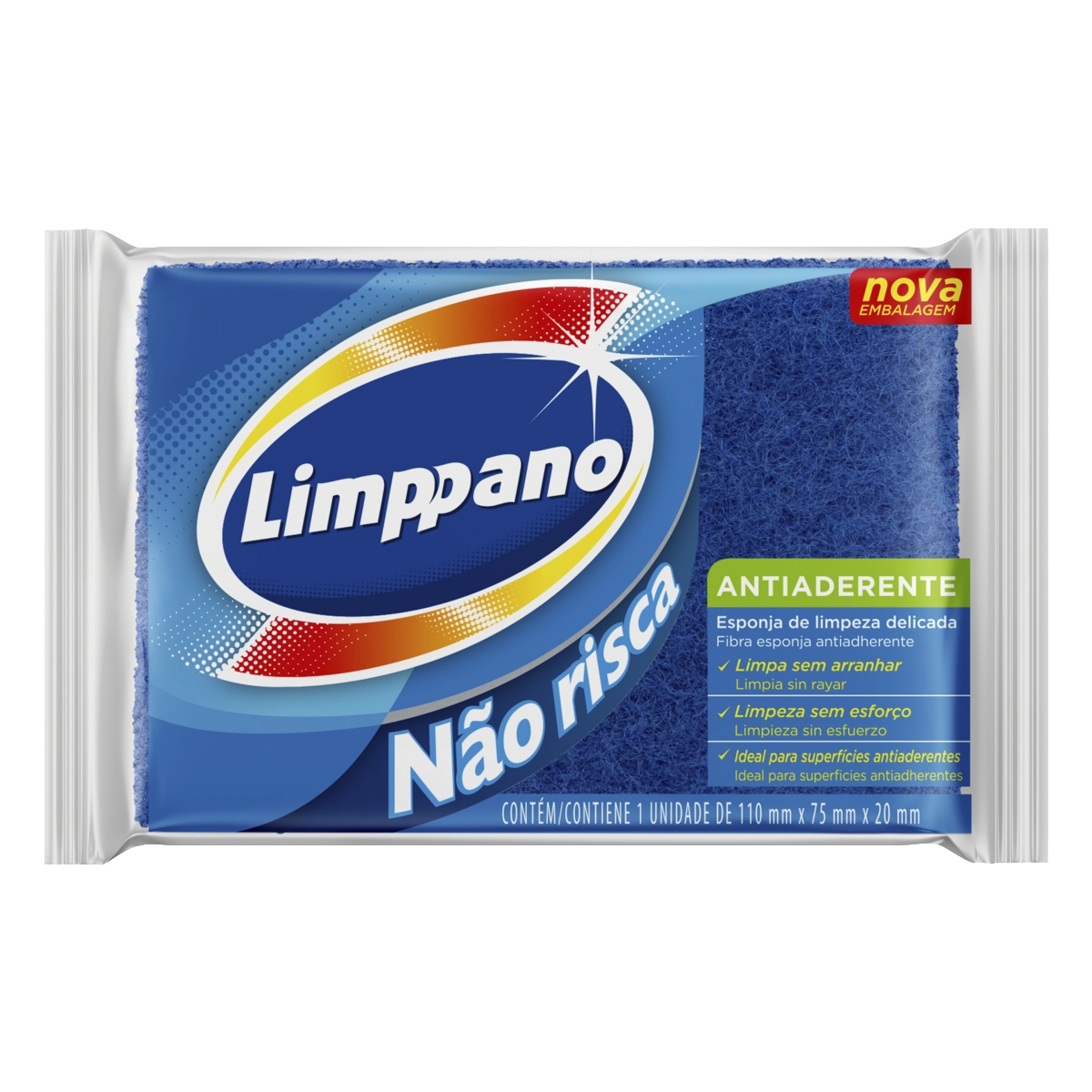 Esponja Azul Não Risca Antiaderente Limppano