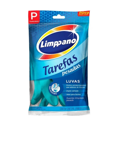 Luva Para Tarefas Pesadas Azul Limppano P