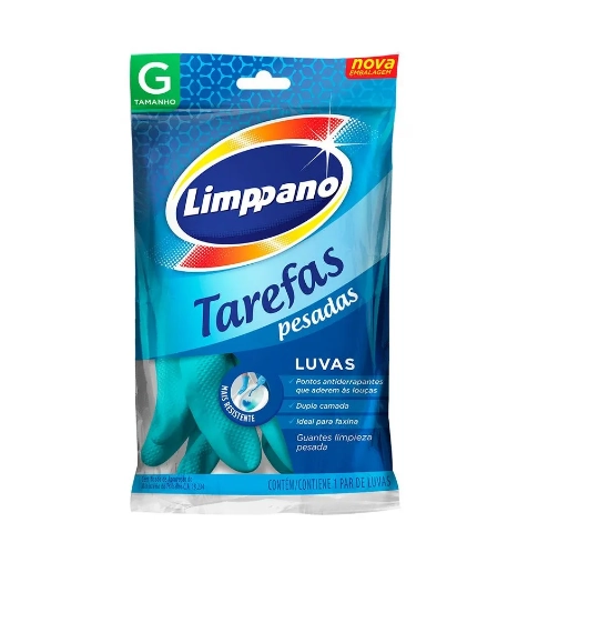 Luva Para Tarefas Pesadas Azul Limppano G