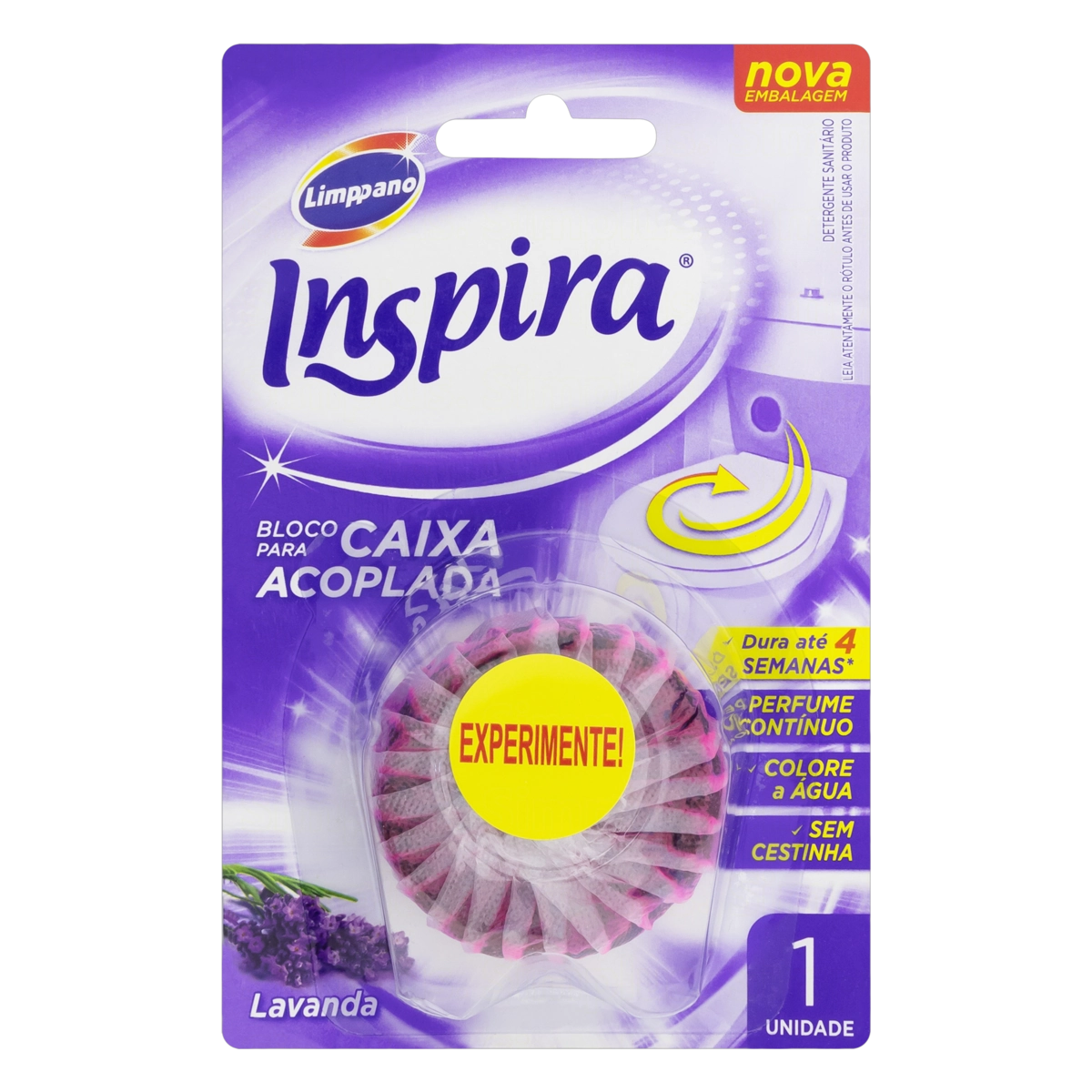 Detergente Sanitário Bloco Para Caixa Acoplada Lavanda Inspira
