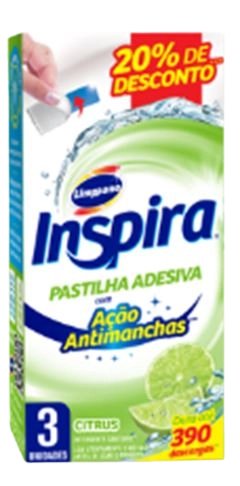 Pastilha Adesiva Sanit Inspira 3un Citrus