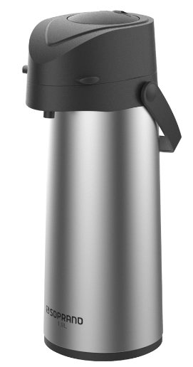 Garrafa Termica Safira 1,9l Inox C/preto